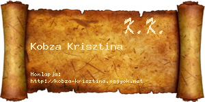 Kobza Krisztina névjegykártya