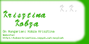 krisztina kobza business card